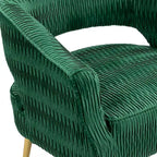 Contemporary Upholstered Ruffle Accent Chair
