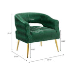 Contemporary Upholstered Ruffle Accent Chair