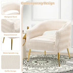 Contemporary Upholstered Ruffle Accent Chair