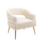 Contemporary Upholstered Ruffle Accent Chair