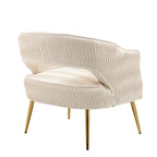 Contemporary Upholstered Ruffle Accent Chair