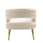 Contemporary Upholstered Ruffle Accent Chair
