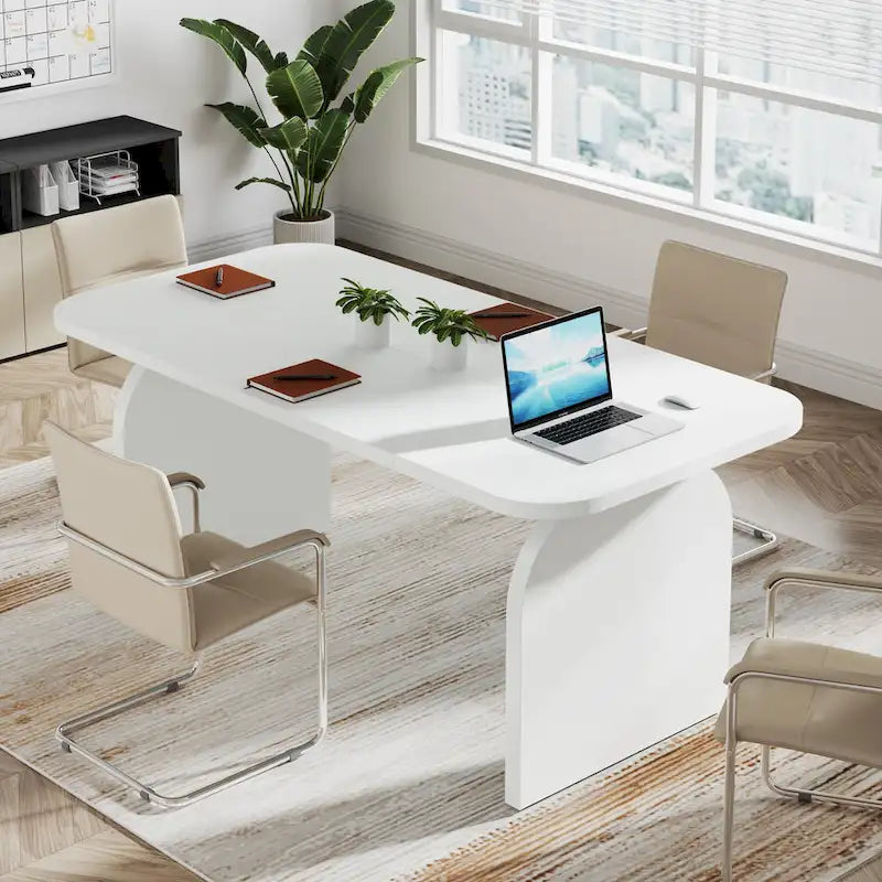 63-Inch Executive Desk, Rectangular Large Office Computer Desk Workstation