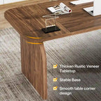 63-Inch Executive Desk, Rectangular Large Office Computer Desk Workstation