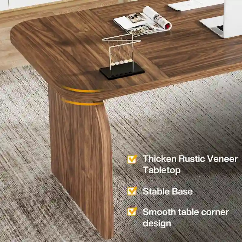 63-Inch Executive Desk, Rectangular Large Office Computer Desk Workstation