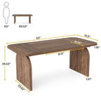 63-Inch Executive Desk, Rectangular Large Office Computer Desk Workstation