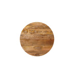 Table basse ronde mi-siècle en placage de noyer