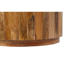 Table basse ronde mi-siècle en placage de noyer