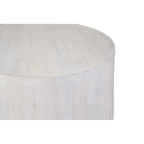 Table basse ronde mi-siècle en placage de noyer