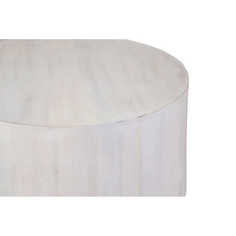 Table basse ronde mi-siècle en placage de noyer