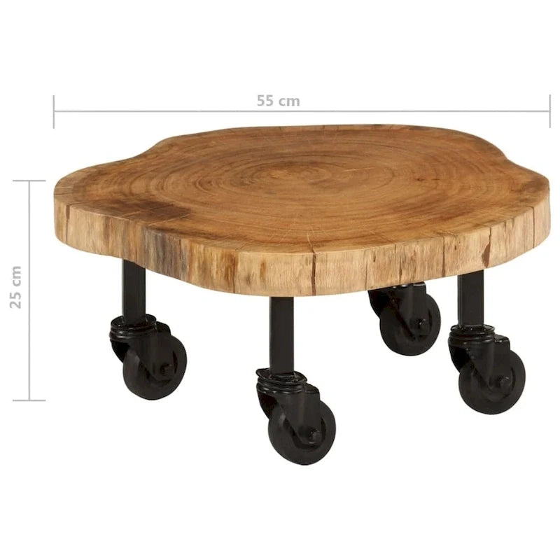 Coffee Table Solid Wood Acacia 23.6x21.7x9.8