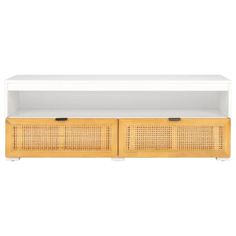 2-Drawer 1-Shelf Entertainment Media Stand (Fits Up To 55 Flatscreen TV) - 48Wx16Dx17H