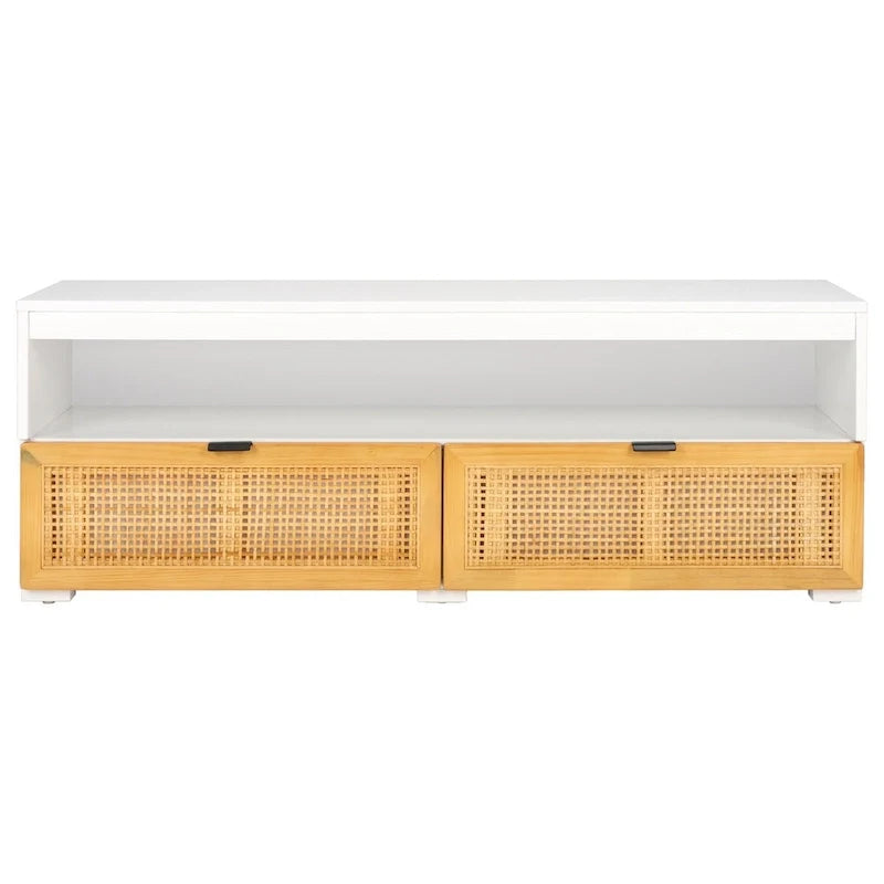 2-Drawer 1-Shelf Entertainment Media Stand (Fits Up To 55 Flatscreen TV) - 48Wx16Dx17H