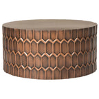Antique Copper Coffee Table - 29 x 29 x 15 - 29Wx29Dx15H