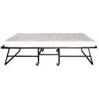 Metal Rollaway Folding Bed with 48 Inch Mattress and Casters, Black