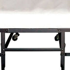 Metal Rollaway Folding Bed with 48 Inch Mattress and Casters, Black