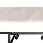 Metal Rollaway Folding Bed with 48 Inch Mattress and Casters, Black