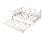 Full Size Daybed Wood Bed with Twin Size Trundle