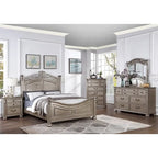 Lit en bois argent antique
