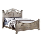 Lit en bois argent antique