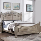 Lit en bois argent antique