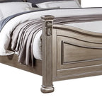 Lit en bois argent antique