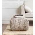 Pouf carré en coton de 22 pouces, repose-pieds artisanal pour salon, chambre à coucher, patio