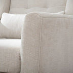 Fauteuil d'appoint moderne rembourré en mousse, fauteuil de salon confortable pour la lecture