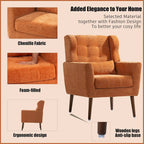 Fauteuil d'appoint moderne rembourré en mousse, fauteuil de salon confortable pour la lecture