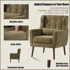 Fauteuil d'appoint moderne rembourré en mousse, fauteuil de salon confortable pour la lecture