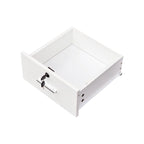 Meuble de rangement pour salon de beauté avec serrure, support pour sèche-cheveux, tiroir pour matériel de coiffure
