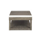 Grayish Brown/White Lift-Top Coffee Table - 56.13 W x 28.25 D x 18.13 H