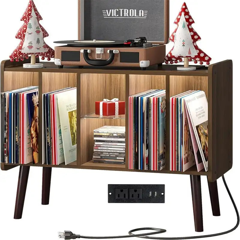 Meuble tourne-disque LED - 36 P x 82.5 L x 69 H cm