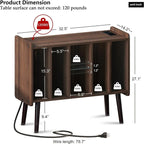 LED Record Player Stand - 14.2D x 32.5W x 27.2H