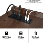LED Record Player Stand - 14.2D x 32.5W x 27.2H
