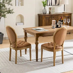 Lot de 2 chaises de salle à manger en cuir PU avec garniture cloutée