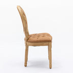 Lot de 2 chaises de salle à manger en cuir PU avec garniture cloutée