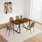 Ensemble de table de cuisine en bois de style Mid-Century pour restaurant, 5 pièces