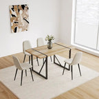 Ensemble de table de cuisine en bois de style Mid-Century pour restaurant, 5 pièces