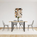 Ensemble de table de cuisine en bois de style Mid-Century pour restaurant, 5 pièces