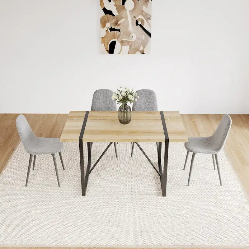Ensemble de table de cuisine en bois de style Mid-Century pour restaurant, 5 pièces