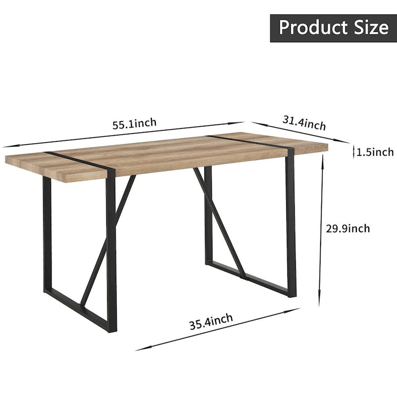 Ensemble de table de cuisine en bois de style Mid-Century pour restaurant, 5 pièces