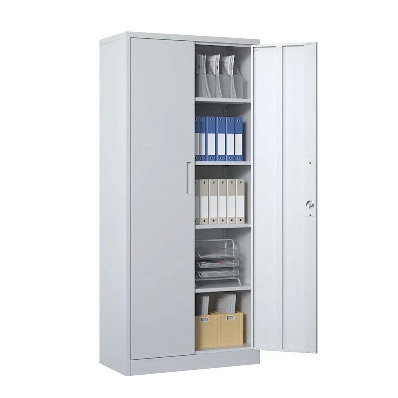 Metal Garage Storage Cabinet Tool Steel with Doors and 4 Shelves