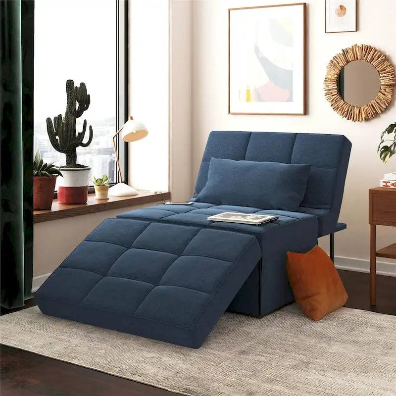 Fauteuil ottoman convertible et lit de repos 4-en-1