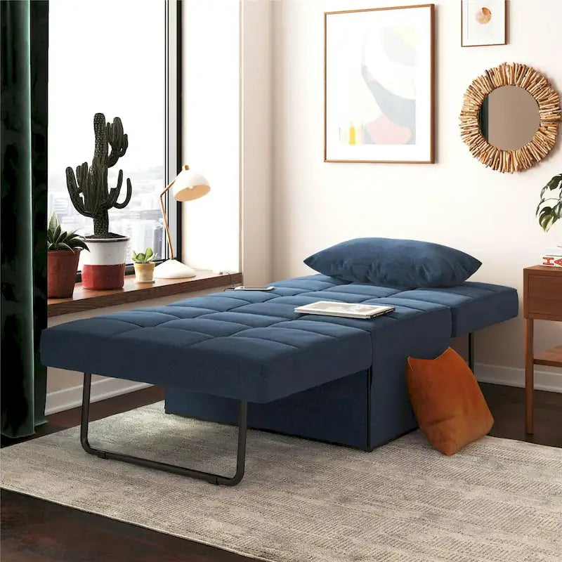 Fauteuil ottoman convertible et lit de repos 4-en-1