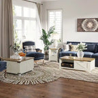 Farmhouse Large Square Coffee Table with Storage